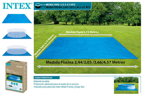 LONA SUELO PISCINA INTEX 472X472 CM 58932