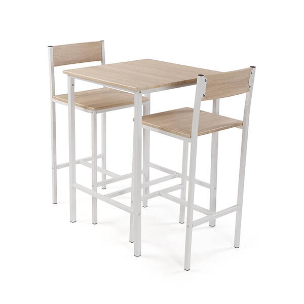 MESA + 2 SILLAS MADERA PATAS BLANCAS VERSA - 20880137