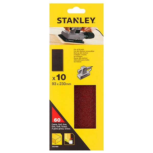 HOJA LIJA 1/3 PQ10 GR60 STANLEY 93X230 MM STA31060XJ