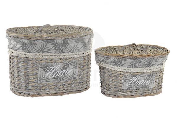 CESTA MIMBRE C/TAPA SET-2 CMP 37X28X25CM DC-159307