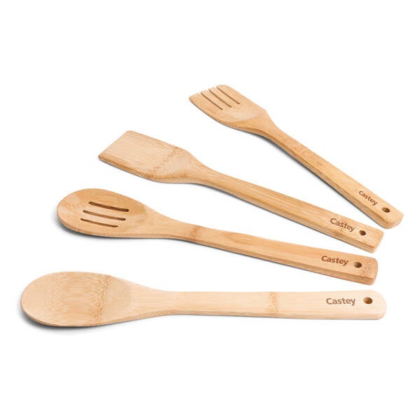 UTENSILIOS COCINA BAMBU 4 PZAS CASTEY - C-UTBAM