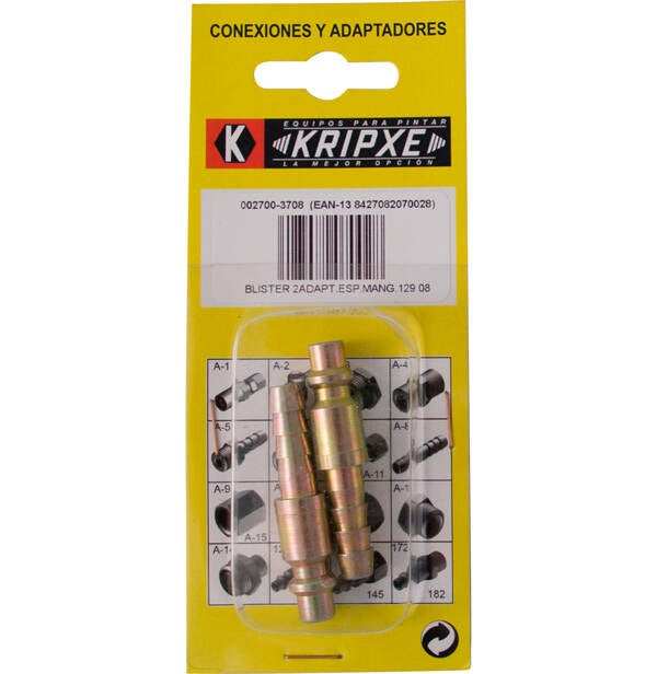 ADAPTADOR MANGUERA ESPIGA 8 B2 KRIPXE - 002700-3708