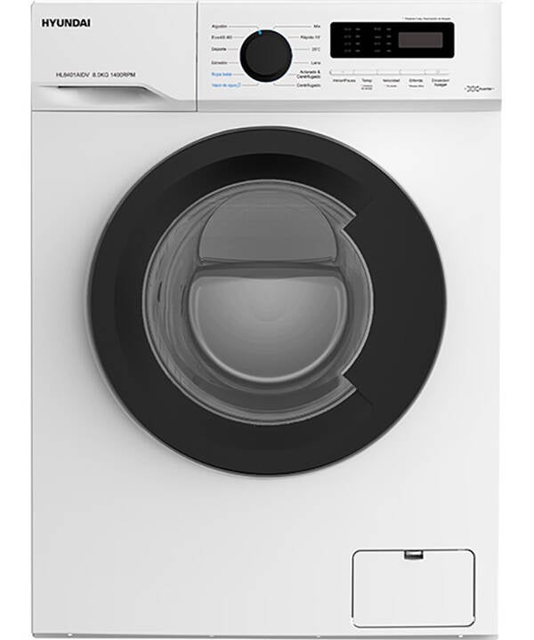 LAVADORA FRONTAL BLANCA HYUNDAI 8 KG HL8401AIDV