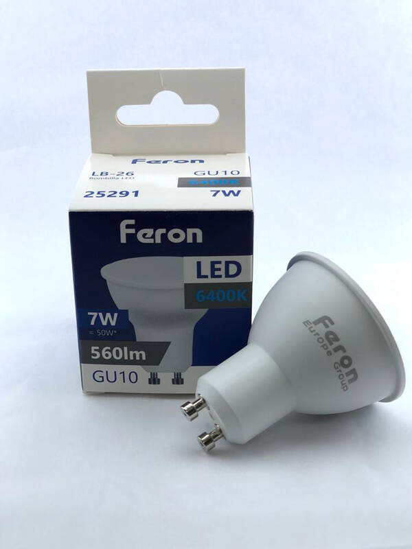 LAMPARA LED DICROICA GU10 LN 4000K 560LM 120 FERON 7 W 25290