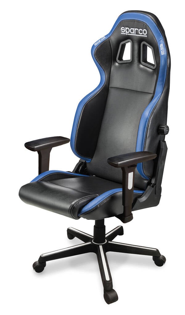 SILLON PIEL OFICINA-GAMING AZUL SPARCO - 00998NRAZ