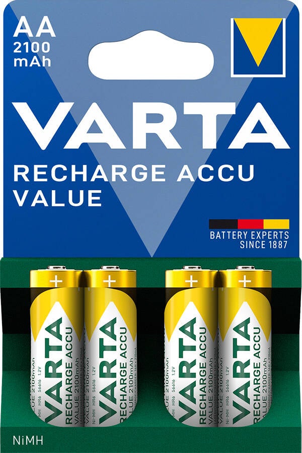 PILA RECARGABLE AA BL 4 UDS VARTA 2100 MAH 56616101404