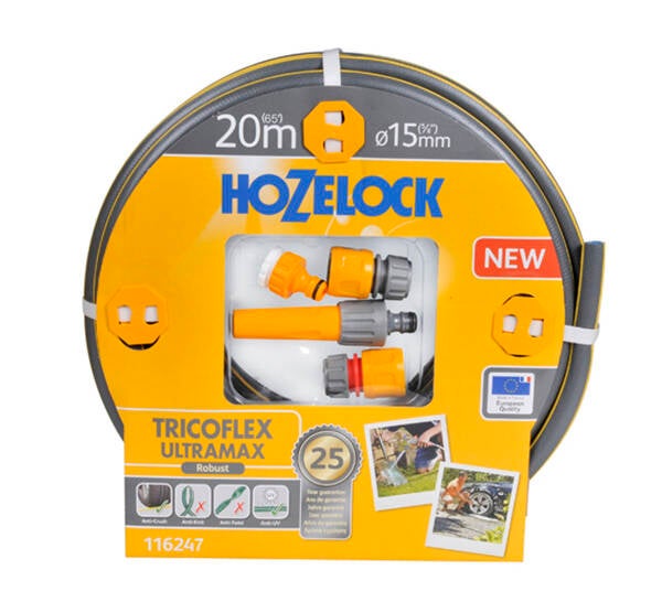 KIT MANGUERA TRICOFLEX ULTRAMAX 15mm HOZELOCK 20 M 100-002-634
