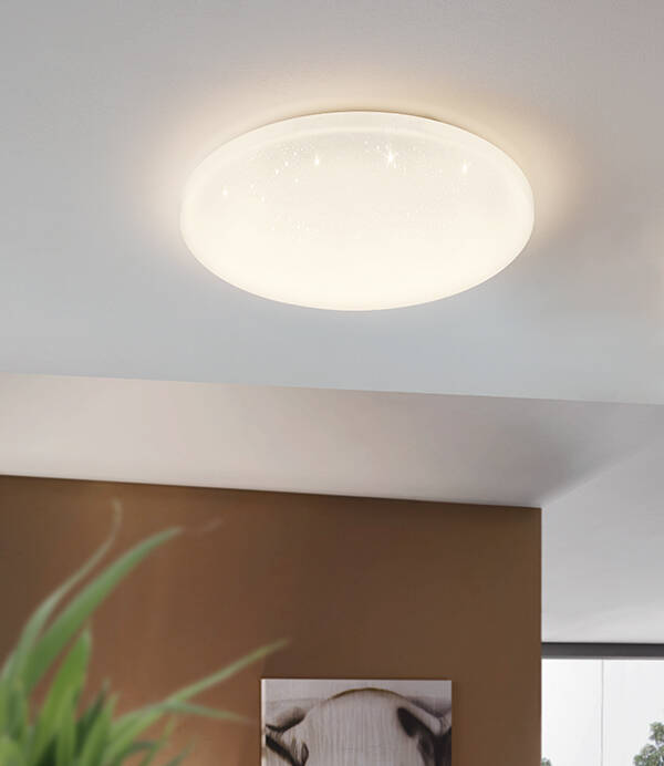 PLAFON LED 26CM 4000K EFECT CRIST POGLIOLAS 1300LM EGLO 12 W 75504