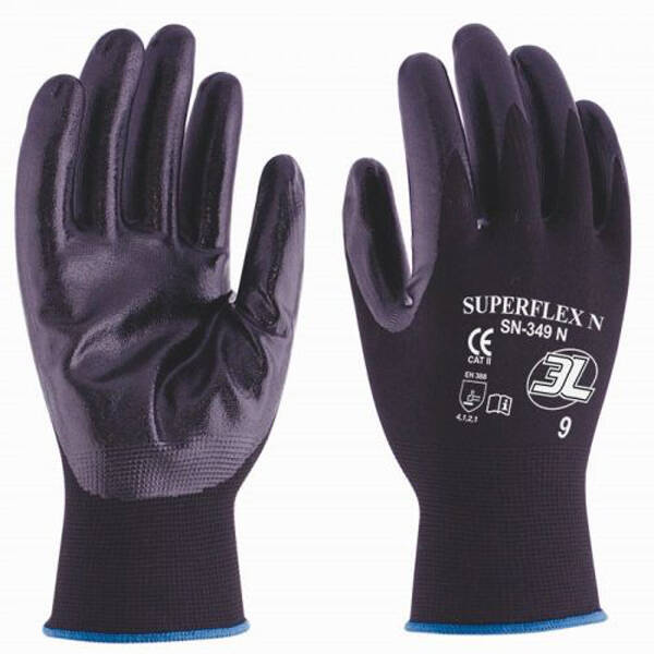 GUANTE NYLON S/COSTURAS 3L SUPER FLEX T.10 SN-349N