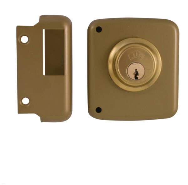CERRADURA SOPREPONER DCHA JIS 100 11-10 DORAD