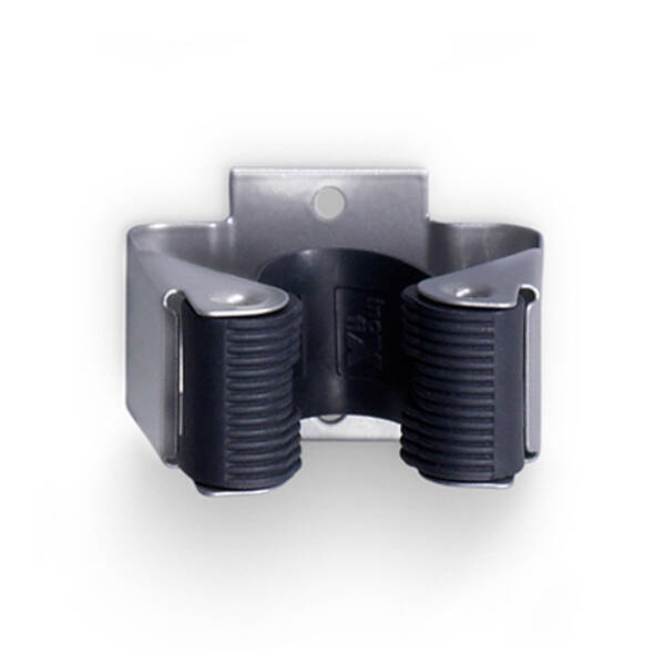 SUJETA ESCOBAS BL.2 CROMO MATE INOFIX - 2055-7