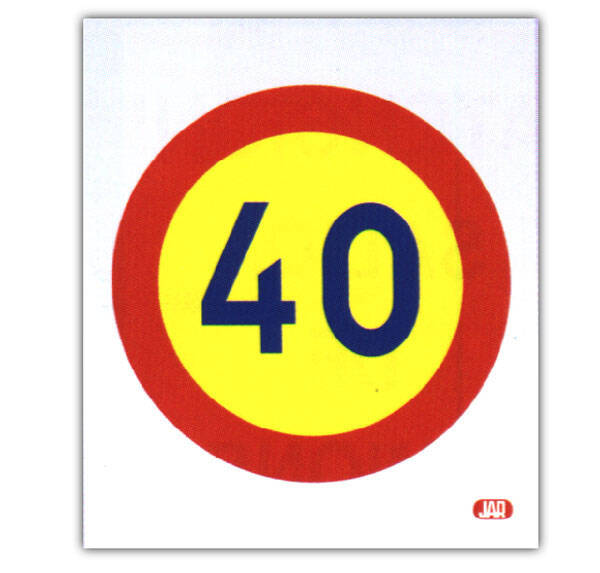 SEÑAL OBRA PLASTICO 40KMH CV 75X66 CM 0406