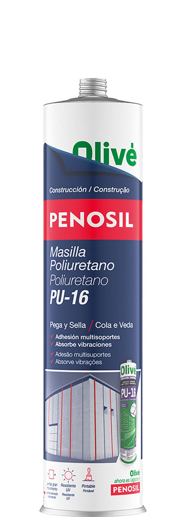 MASILLA ADH. POLIURETANO NEGRO PENOSIL 300 ML PU-16