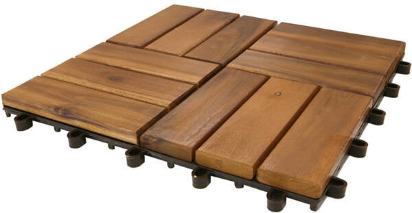 LOSETA MADERA ACACIA PACK 11 UDS PONTAROLO 30X30X2.5 QUAD. ACACIA DECK