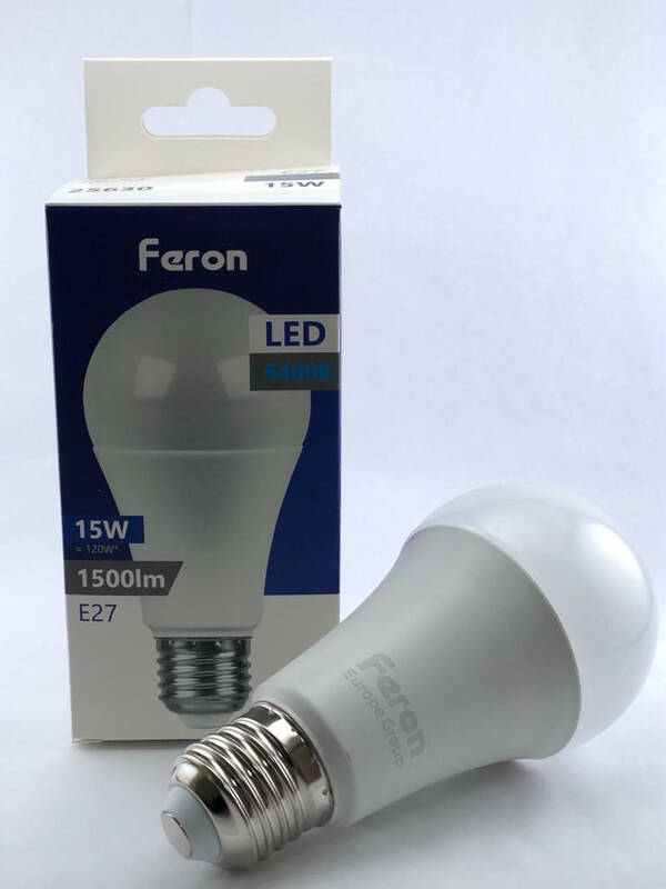 LAMPARA LED ESTANDAR E27 LF 6400K 1500LM FERON 15 W 25630