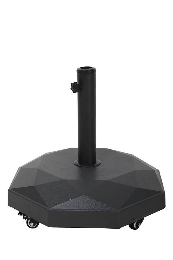 PIE PARASOL CEMENTO C/RUEDAS REDONDO NEGR PROFER GREEN 40 KG PG0877