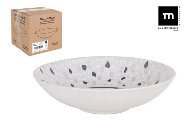 PLATO HONDO STONEWARE B.MONAC LA MEDITERRANEA 21 CM B26102D