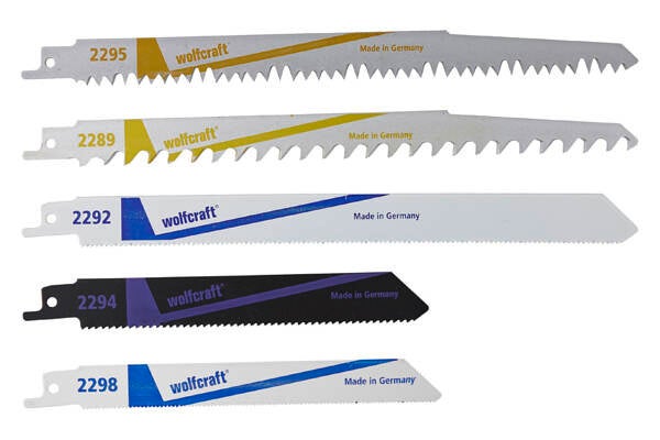 HOJA SIERRA SABLE SURTIDA BL.5 WOLFCRAFT 130 MM 3599000