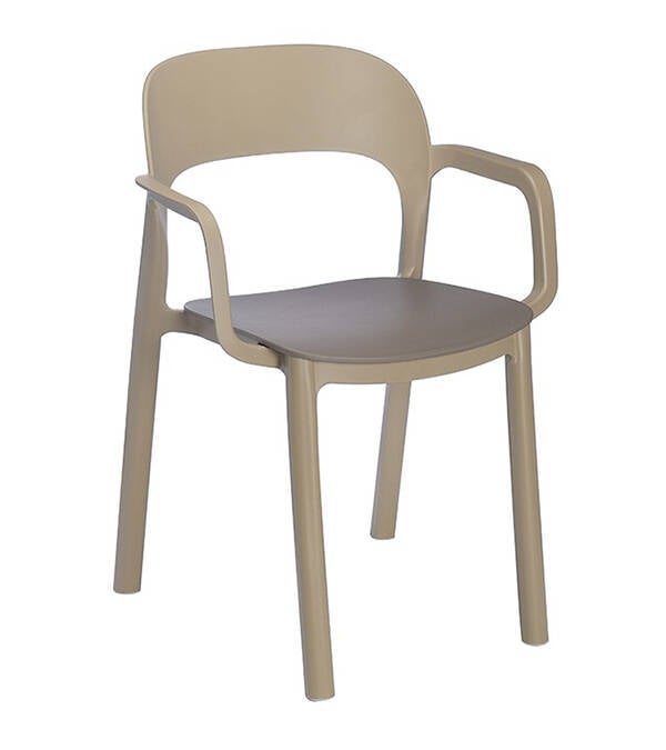 SILLA RESINA C/BRAZ CHOCOL ONA OLOT - 03707.4X