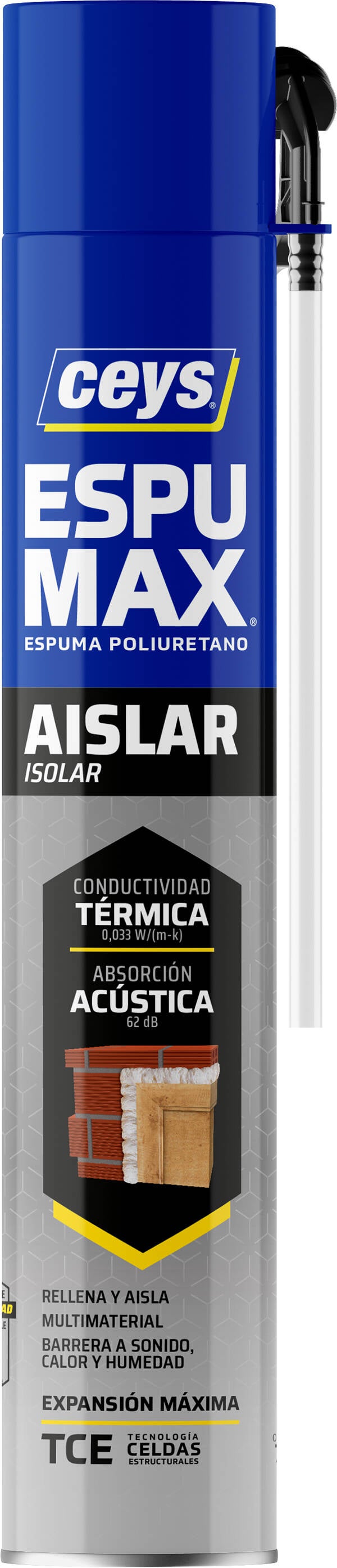 ESPUMA POLIURETANO CANULA CEYS 750 ML 504802