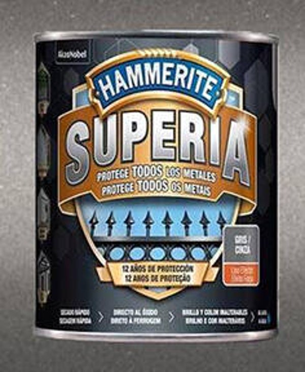 ESMALTE EF. FORJA AL AGUA NEGR HAMMERITE SUPERIA 2,5 L 5379669