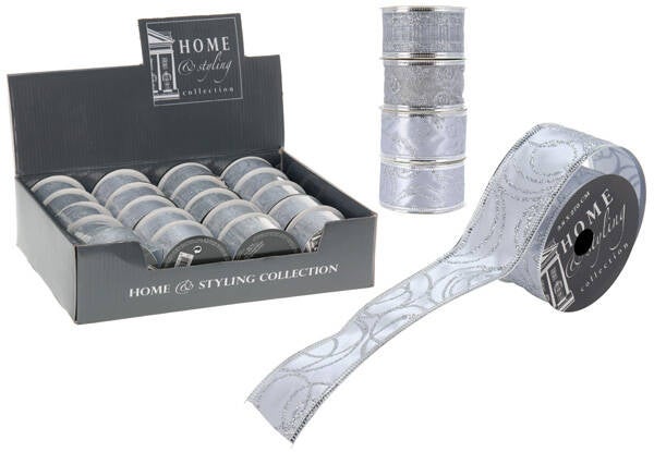 CINTA ORGANZA SATEN PLATA KOOPMAN 270X3,8CM 767510710