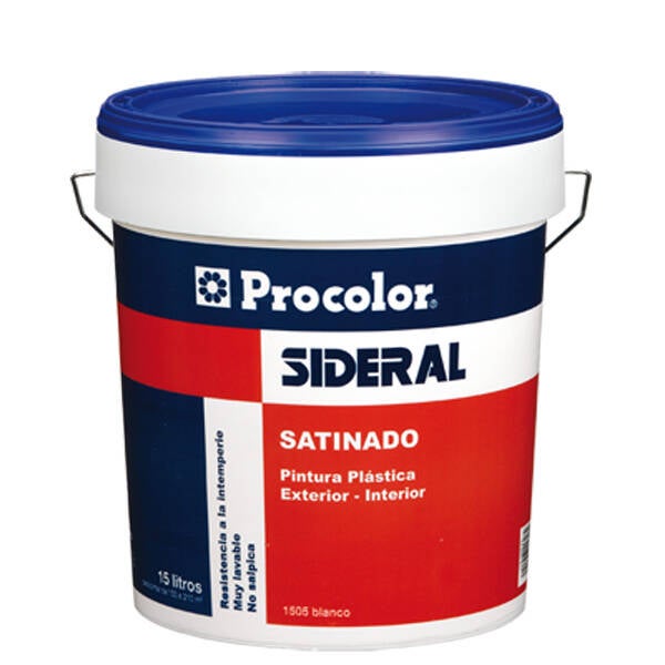 PINTURA PLASTICA SATINADA 505 SIDERAL PROCOLOR 15 L 5058576
