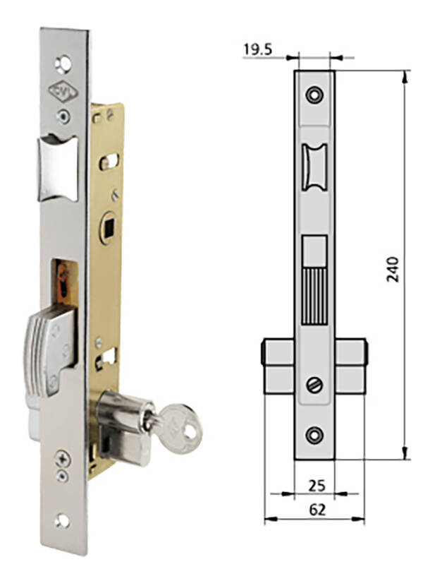 CERRADURA EMBUTIR MET HN CVL 32 MM 1990/32/0
