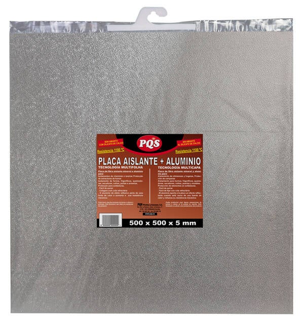 PLACA AISLANTE FIBRA ROCA+ALUM PQS 50X50 CM 1304727