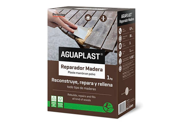 PLASTE POLVO P/MADERA GRAN ESPESOR AGUAPLAST 1 KG 70608-001