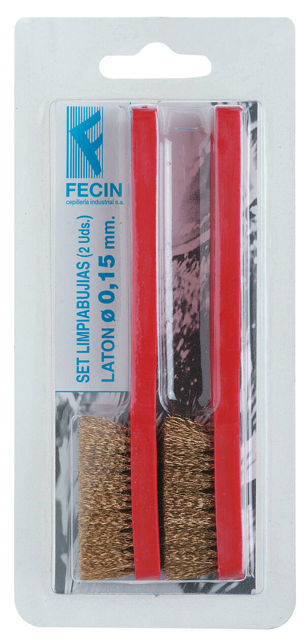 CEPILLO LIMPIABUJIA LATON 2 UD FECIN 135X45 MM 0915H2D