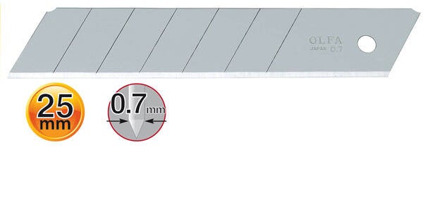 RECAMBIO HOJA CUTTER PQ.5 H OLFA 25 MM HB-5B