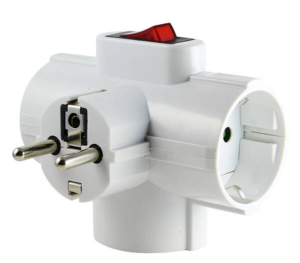 ADAPTADOR 3T C/INTERRUPTIOR 16A DH - 36053/INT
