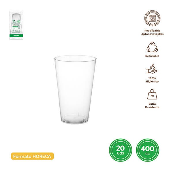 VASO PP INYECCION REUT. TRANSPARENTE B/20 MAXIPRODUCT 400 CC 1221R