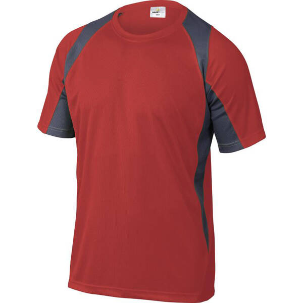 CAMISETA TRANSPIRABLE M/CORTA BALI ROJO/GRIS