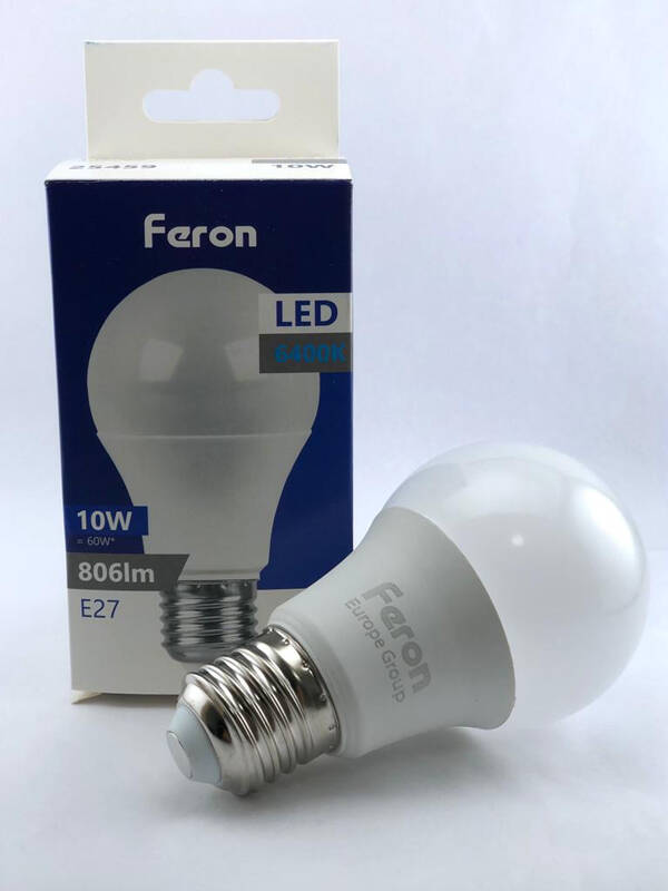LAMPARA LED ESTANDAR E27 LF 6400K 806LM FERON 10 W 25459
