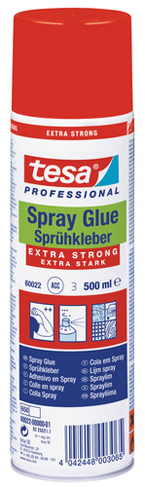 ADHESIVO SPRAY EXTRA FUERTE TESA 500 ML 60022-00000-03