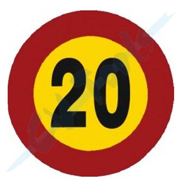 SEÑAL METALICA VELOCIDAD MAX 20 TR101 CV 50 CM 648