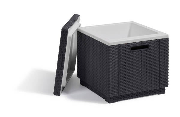 MESA AUX NEVERA ICE CUBE GRAFITO KETTER 42X42X41 213828
