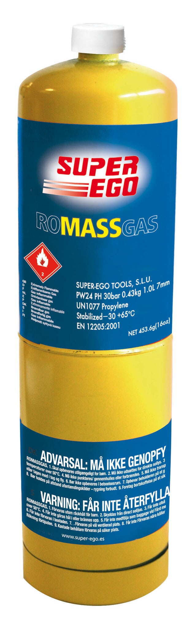 CARTUCHO GAS ROMASSGAS 1'' SUPER EGO 450 G SEH024600