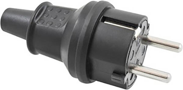 CLAVIJA GOMA PROFTT 16A IP44 NEG PROFER HOME 4,8 MM PH1611