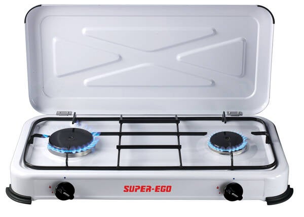 COCINA GAS 2 FUEGOS C/TAPA SUPER EGO - SEH024800
