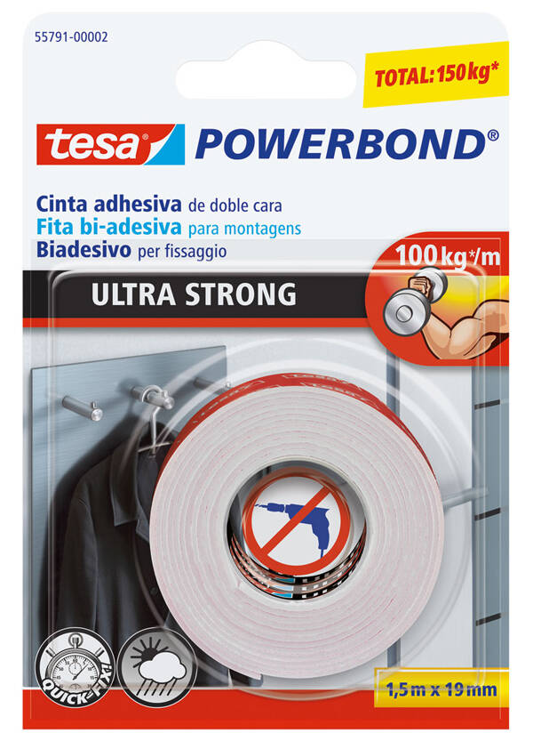 CINTA DB CARA ULTRA FUERTE TESA 1,5MX19 MM 66792-00002-00