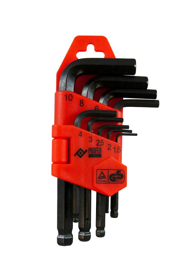 LLAVE ALLEN CORTA P/BOLA 9P PROFER TOP 1,5-10 MM PT0814