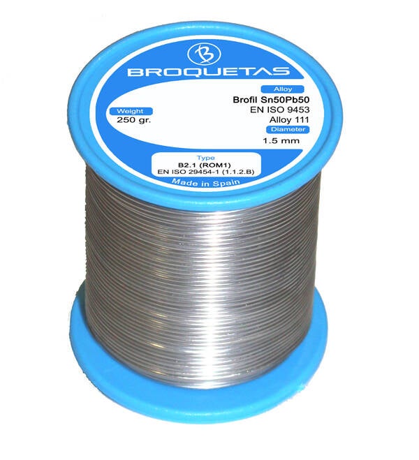 ESTAÑO ELECT 50% SN-50PB 1,5MM BROFIL 250 G B20PW15091502A104