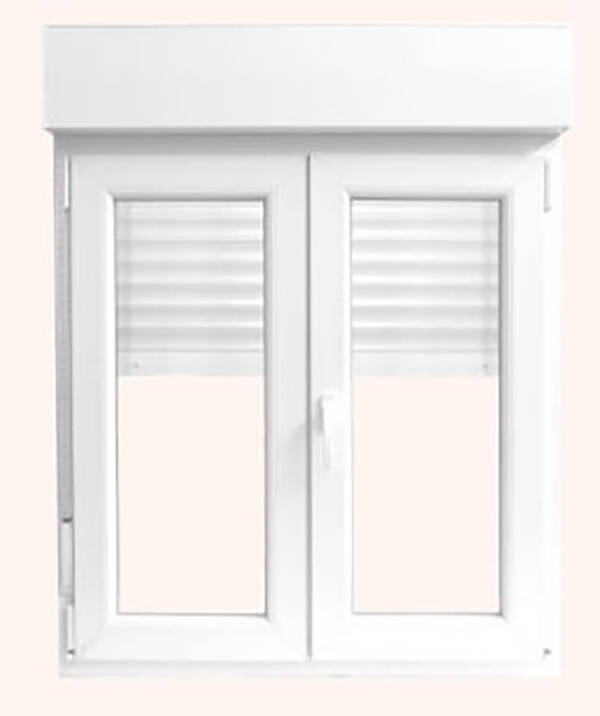 VENTANA CANDO PVC 2 HOJAS C/PERSIANA DELI HOME IBERIA 100X117 37510-P60EST