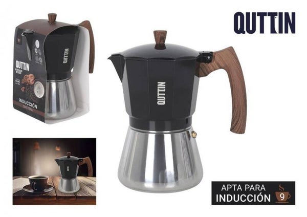 CAFETERA 9 SERV.INDUCC.SS/ALU.BLACK QUTTIN
