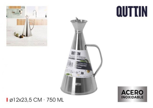 QT ACEITERA ANTIGOTEO INOX 750ML QUTTIN