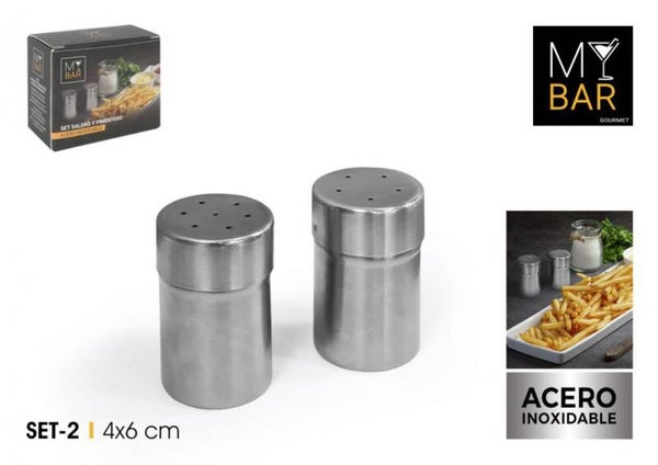 96 SET2 PCS SALEROPIMENTERO ACERO MY BAR