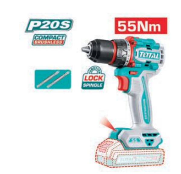 TALADRO ATORNILLADOR BRUSHLESS A BATERÍA MOD. TDLI205581